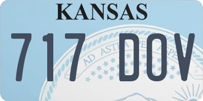 KS license plate 717DOV