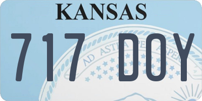 KS license plate 717DOY