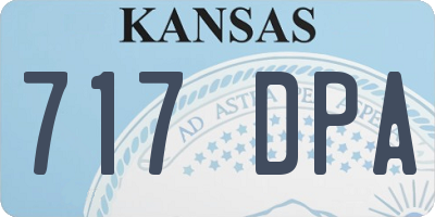 KS license plate 717DPA