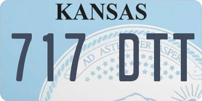 KS license plate 717DTT