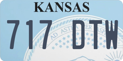 KS license plate 717DTW