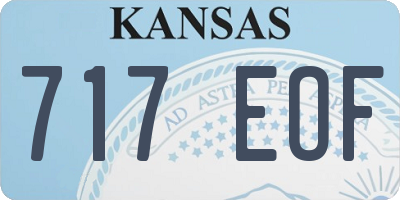 KS license plate 717EOF