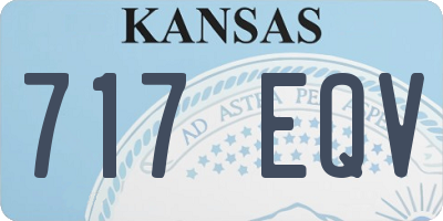 KS license plate 717EQV