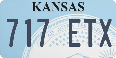 KS license plate 717ETX