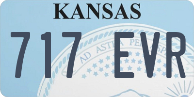 KS license plate 717EVR