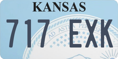 KS license plate 717EXK