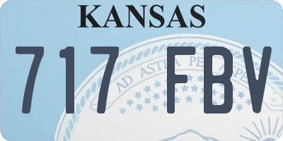 KS license plate 717FBV