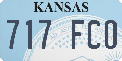 KS license plate 717FCO