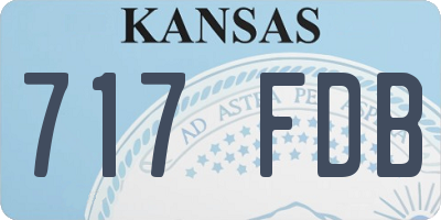 KS license plate 717FDB