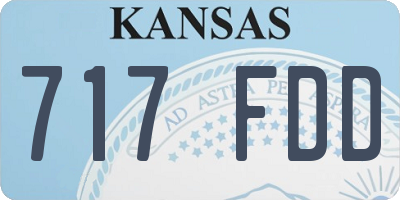 KS license plate 717FDD
