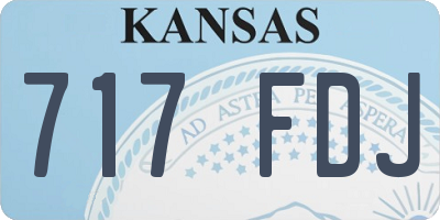 KS license plate 717FDJ
