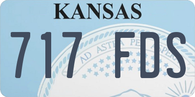 KS license plate 717FDS