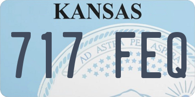 KS license plate 717FEQ