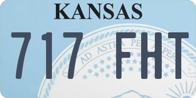 KS license plate 717FHT