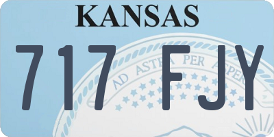 KS license plate 717FJY