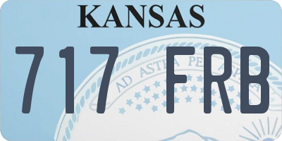 KS license plate 717FRB