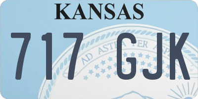 KS license plate 717GJK