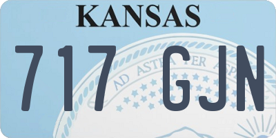 KS license plate 717GJN