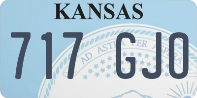 KS license plate 717GJO