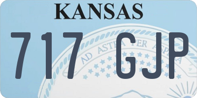 KS license plate 717GJP