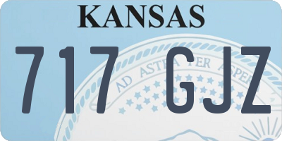 KS license plate 717GJZ