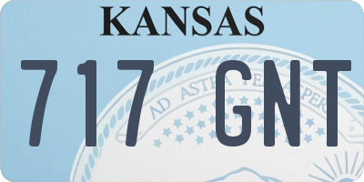 KS license plate 717GNT