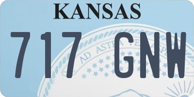 KS license plate 717GNW
