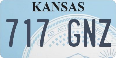 KS license plate 717GNZ