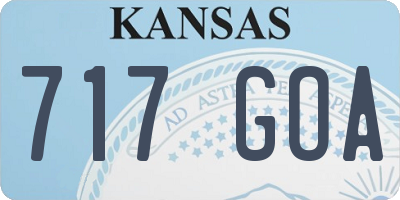 KS license plate 717GOA