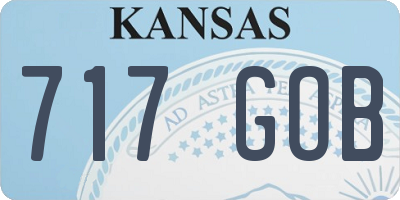 KS license plate 717GOB