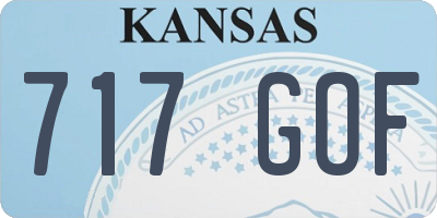 KS license plate 717GOF