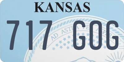 KS license plate 717GOG