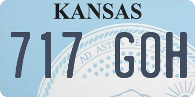 KS license plate 717GOH
