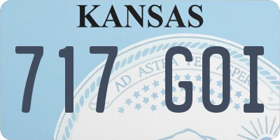 KS license plate 717GOI