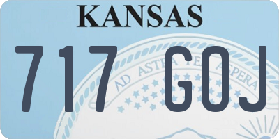 KS license plate 717GOJ