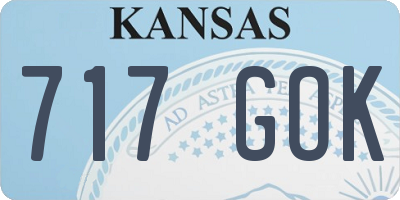 KS license plate 717GOK