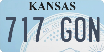 KS license plate 717GON