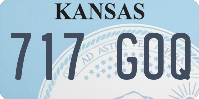 KS license plate 717GOQ