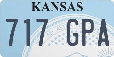 KS license plate 717GPA