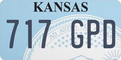 KS license plate 717GPD