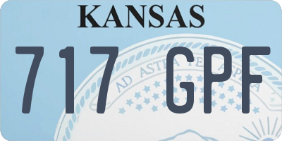KS license plate 717GPF