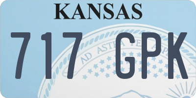 KS license plate 717GPK