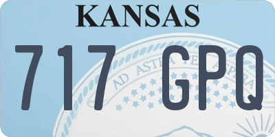 KS license plate 717GPQ
