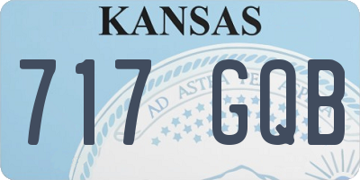 KS license plate 717GQB