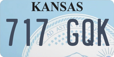 KS license plate 717GQK