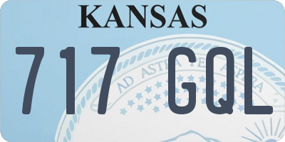 KS license plate 717GQL