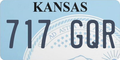 KS license plate 717GQR