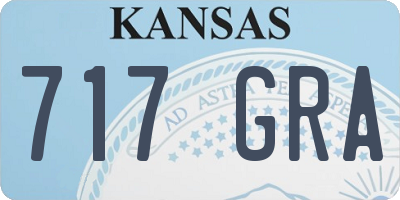 KS license plate 717GRA