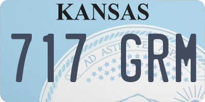 KS license plate 717GRM