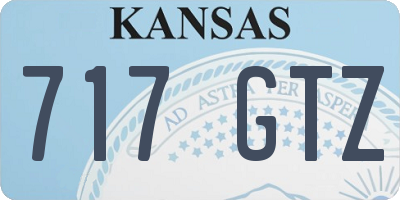 KS license plate 717GTZ